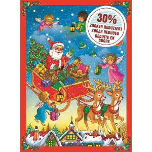 Adventskalender Weihnachtsmann mit Schlitten, 30% Zucker...