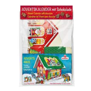 Adventskalender Adventshaus zum Selbstaufbau gefüllt...