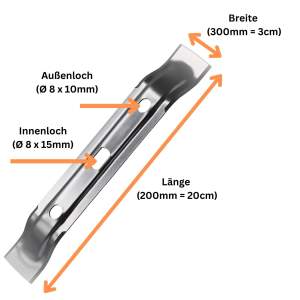 Mähmesser Kompatibel für Stihl und Viking iMow RMI 422 RMI 522 RMI 4 RMI 5 200mm