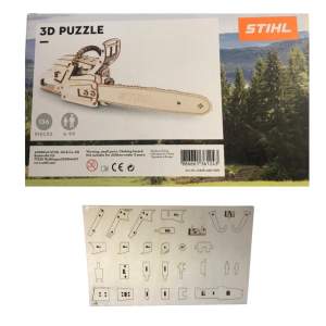 Stihl 3D Puzzle Motorsäge aus Holz, 136 Teile, 6-99...