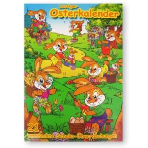 Lustiger Osterkalender mit Schokolade 90g &...