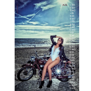 Kalender 2026 - Bikes & Girls: Ästhetische Aktfotografie mit Motorrädern (Erotikkalender DIN A3)