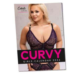 Kalender 2024 Curvy Girl – Erotikkalender inkl. stilvoller DIN A4 Mappe Red Dessous Delight