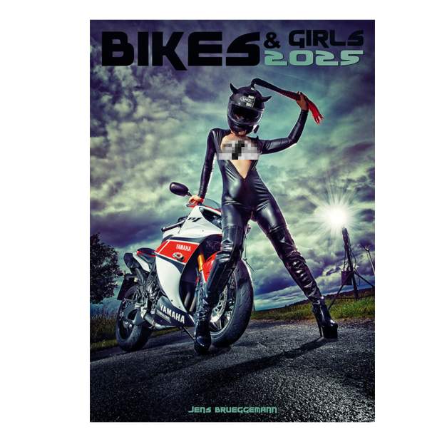 Kalender 2025 - Bikes & Girls: Ästhetische Aktfotografie mit Motorrädern (Erotikkalender DIN A3)