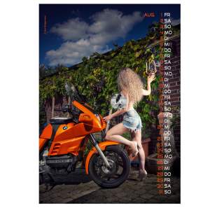 Kalender 2025 - Bikes & Girls: Ästhetische Aktfotografie mit Motorrädern (Erotikkalender DIN A3)