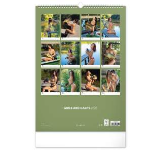 Girls and Carps Kalender 2025 Karpfenkalender Nackte Frauen Karpfen 33 x 46 cm