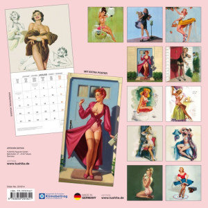 Pin Up Girls Kalender 2025 mit Poster, Wandkalender