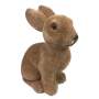 Osterhase beflockt sitzend 15 cm Velourhase Deko-Hase