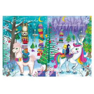 Adventskalender Einhorn oder Lama Schokolade Weihnachtskalender Kinder Weihnachten