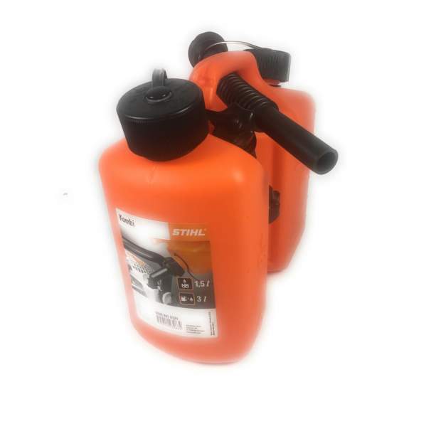 Stihl Kombikanister Benzinkanister 3 L Kettenhaftöl 1,5 l Orange