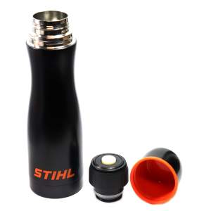 Stihl Isolierflasche, Thermoskanne, 0,5 Liter, Schwarz Matt, Schraubverschluß